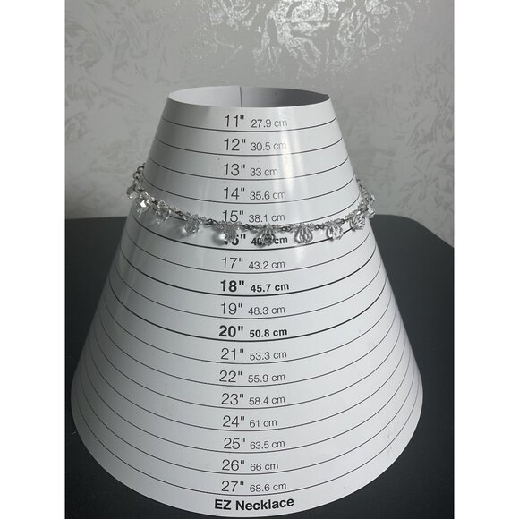 Crystal Drop Necklace With Adjustable Chain & Clasp - Picture 2 of 5